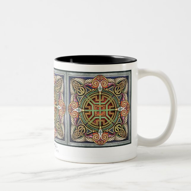 Keltischer Adler quadriert Tasse (Rechts)