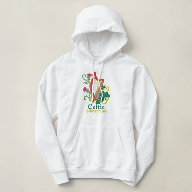 Keltischer Amerikaner gesticktes Shirt (Design vorne)