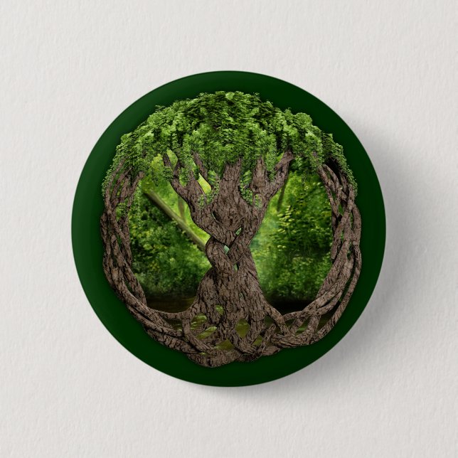 Keltischer Baum des Lebens Button (Vorderseite)
