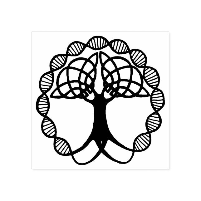 Keltischer Baum des Lebens Gummi-Briefmarke Gummistempel (Prägung)