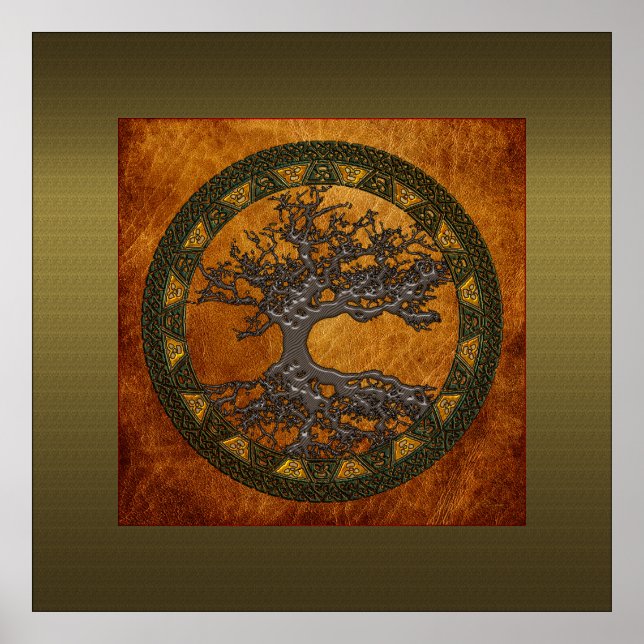 Keltischer Baum des Lebens Poster (Vorne)