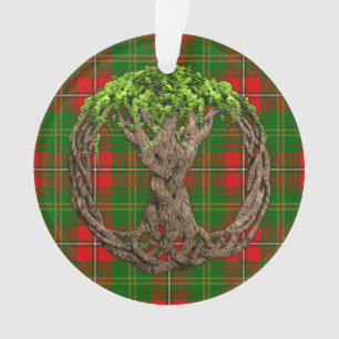 Keltischer Baum des Lebens und des Clan-HeuTartan Ornament