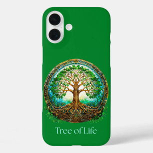 Keltischer Baum im Grünen iPhone 16 Plus Hülle