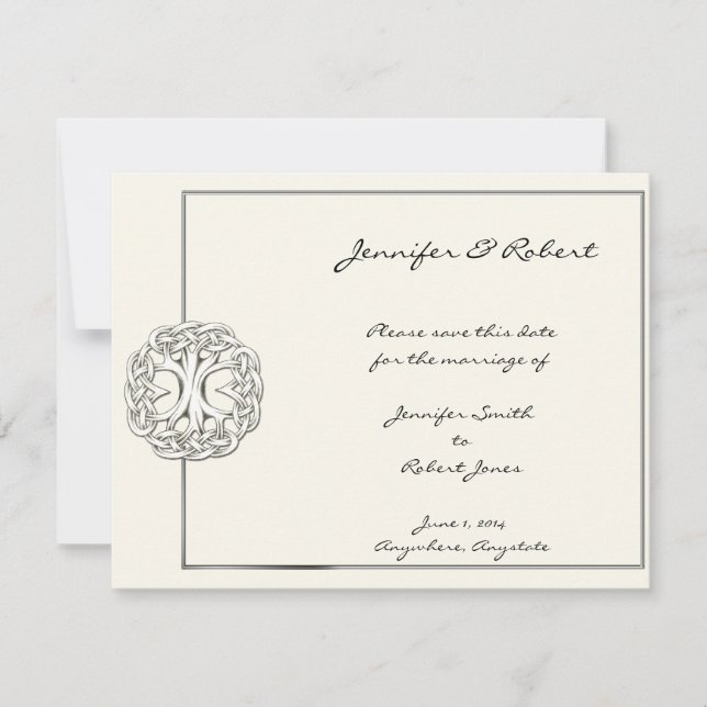 Keltischer Baum Save the Date (Vorderseite)