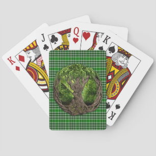 Keltischer Baum und alter Clan MacDonald der Insel Spielkarten