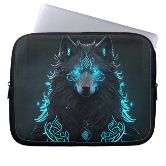 Keltischer blauer Wolf Laptopschutzhülle