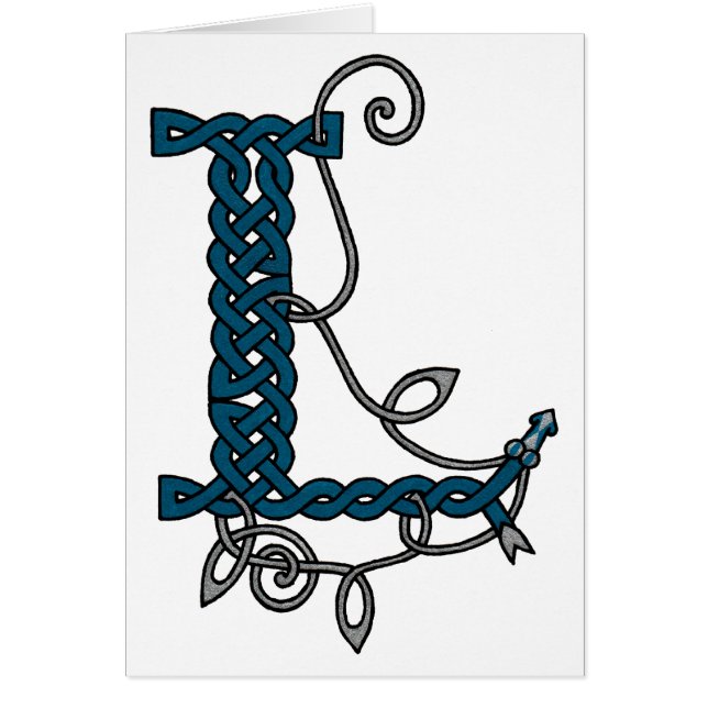 Keltischer Buchstabe L Karte (Vorne)