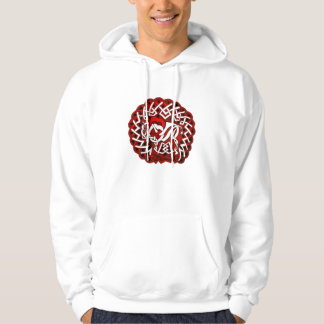 Keltischer Büffel/Bison, rot Hoodie