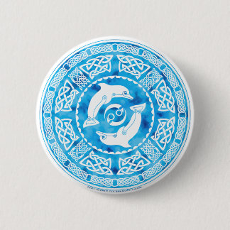 Keltischer Delphin Button
