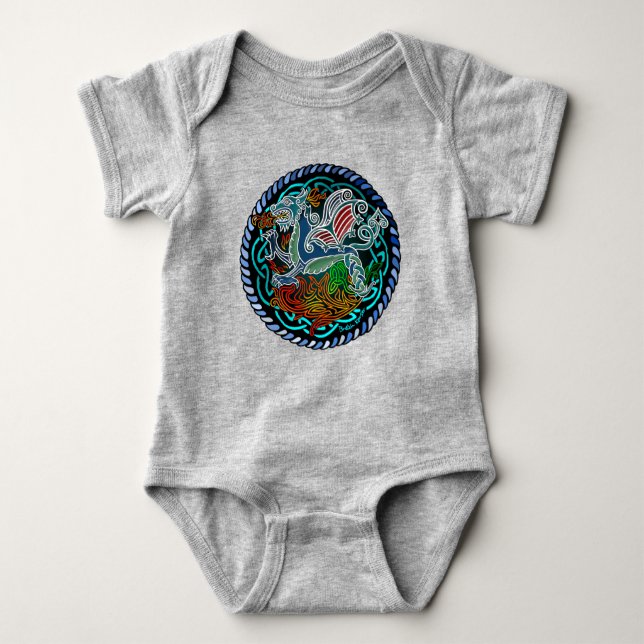Keltischer Drache Baby Strampler (Vorderseite)