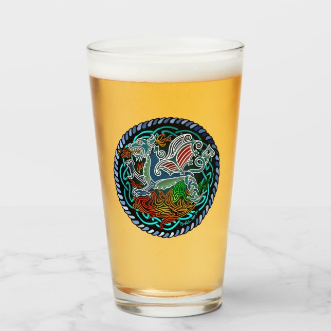 Keltischer Drache Glas (Vorne (Gefüllt))