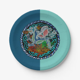 Keltischer Drache Pappteller