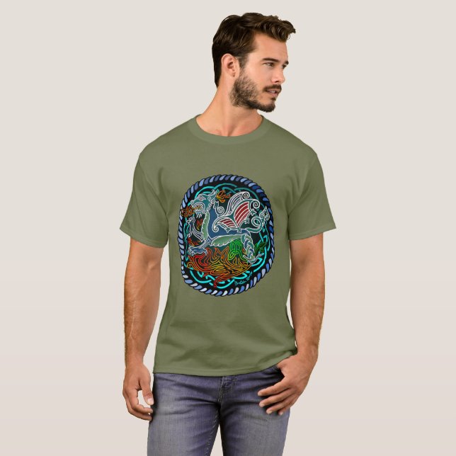 Keltischer Drache T-Shirt (Vorne ganz)