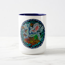 Keltischer Drache Zweifarbige Tasse