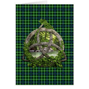 Keltischer Dreiheits-Knoten und Clan-GrahamTartan