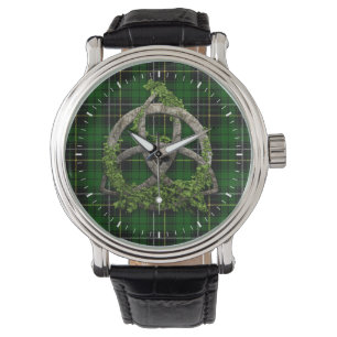 Keltischer Dreiheits-Knoten und Clan MacAlpine Armbanduhr
