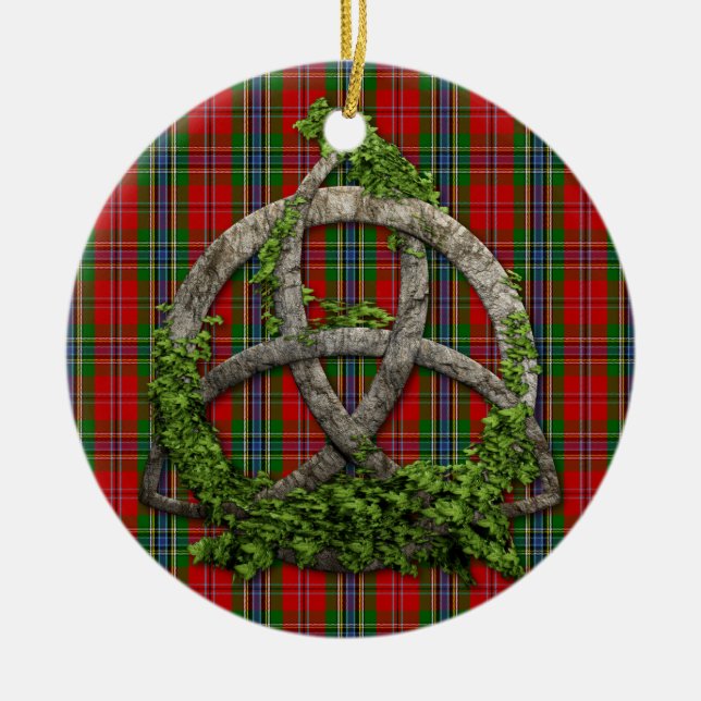 Keltischer Dreiheits-Knoten und Clan MacLean von Keramik Ornament (Vorne)