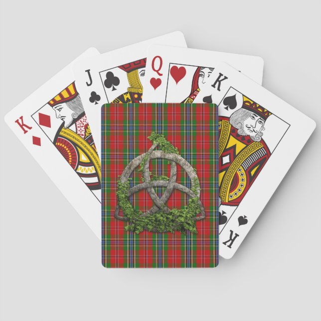 Keltischer Dreiheits-Knoten und Clan MacLean von Spielkarten (Rückseite)