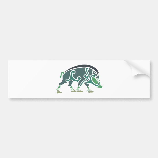 keltischer Eber celtic boar Autoaufkleber (Vorne)
