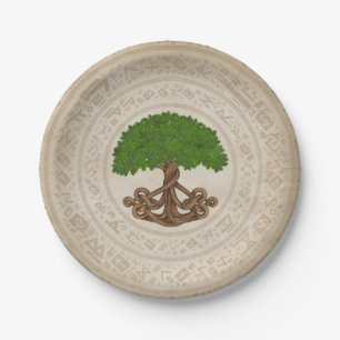 Keltischer Eichenbaum - Yggdrasil Pappteller