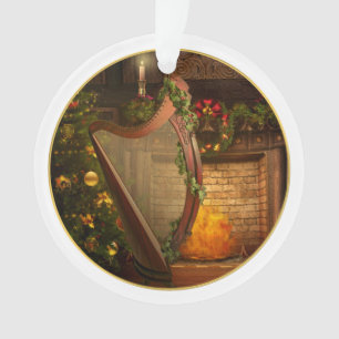 Keltischer Harfen-Weihnachtsschmuck Ornament