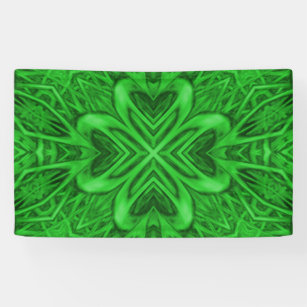 Keltischer Klee-Vintages grünes Banner