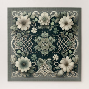 Keltischer Kleeblatt-Blumen-Charm
