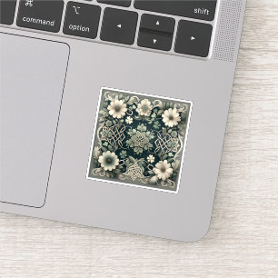 Keltischer Kleeblatt-Blumen-Charm Aufkleber
