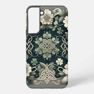 Keltischer Kleeblatt-Blumenanhänger Samsung Galaxy Hülle