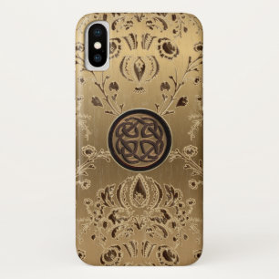Keltischer Knoten auf Golddamast iPhone X Fall Case-Mate iPhone Hülle