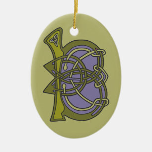 Keltischer Knoten-Buchstabeninitial-Monogramm B Keramikornament