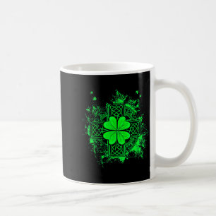 Keltischer Knoten Irisches Shamrock Dreiblättriger Kaffeetasse