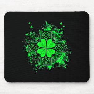 Keltischer Knoten Irisches Shamrock Dreiblättriges Mousepad
