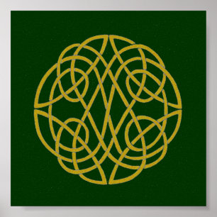 Keltischer Knoten-Kreis Poster