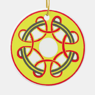 Keltischer Knoten-schlingenmuster auf Verzierung Keramikornament