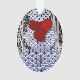 Keltischer Knoten-Schneemann Ornament