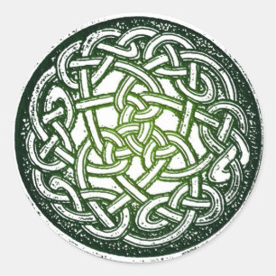 Keltischer Knoten (traditionell) Runder Aufkleber