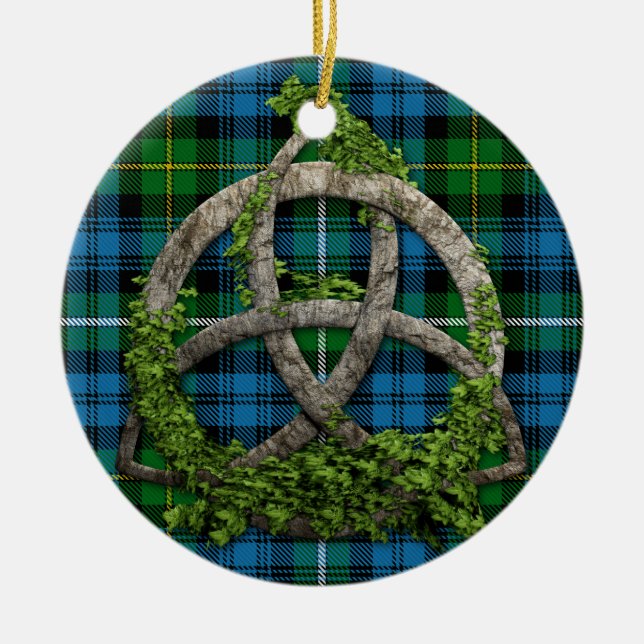 Keltischer Knoten und Clan Campbell von Argyll Keramikornament (Vorne)