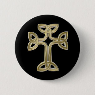 Keltischer Kreuzknochen Button