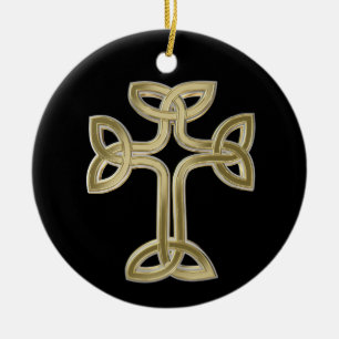 Keltischer Kreuzknochen Keramik Ornament