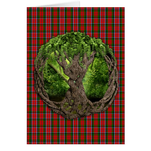 Keltischer Lebensbaum und Clan MacNaughton Tartan (Vorne)