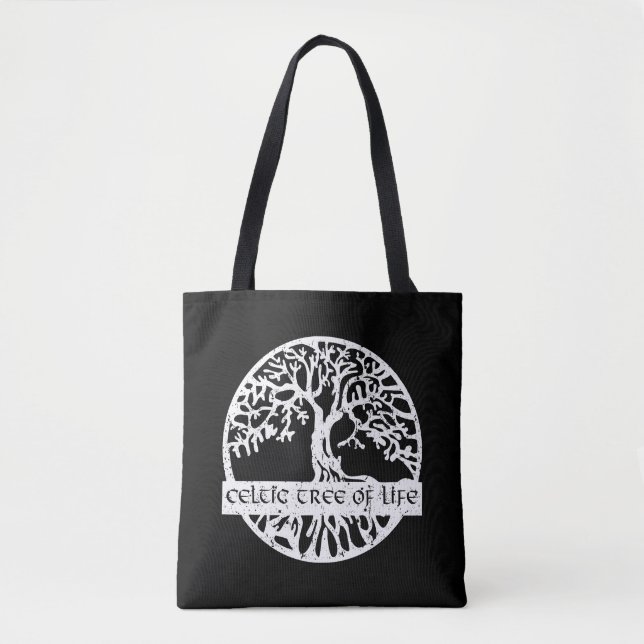 Keltischer Lebensbaum Yggdrasil Illustration  Tasche (Vorderseite)