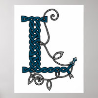 Keltischer Letter L-Druck