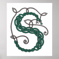 Keltischer Letter S-Druck