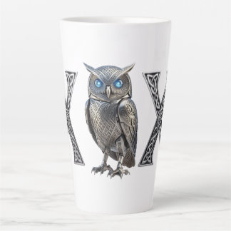 Keltischer mechanischer silberner Steampunk-Vogel Milchtasse