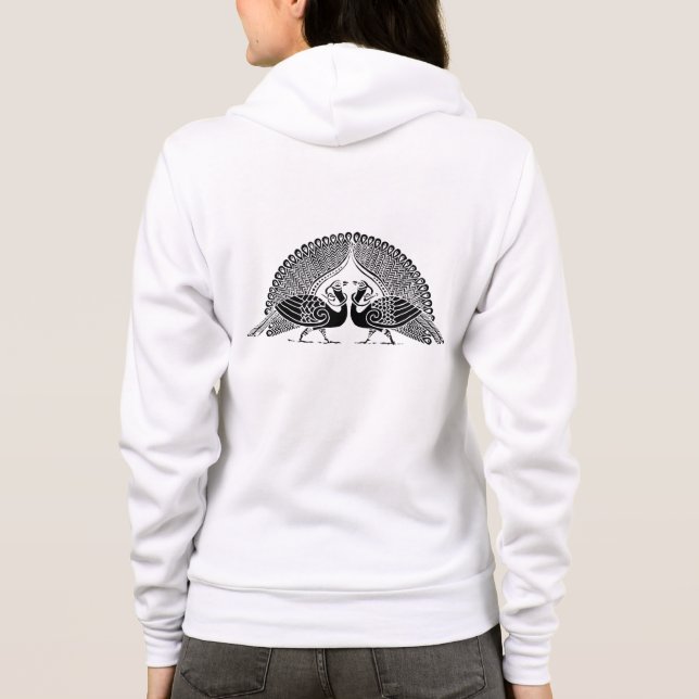 Keltischer Pfau-Damen-FleeceHoodie Hoodie (Rückseite)