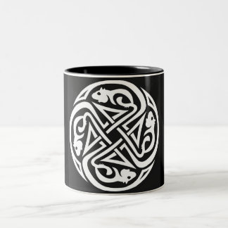 Keltischer Ratten-Kreis Zweifarbige Tasse