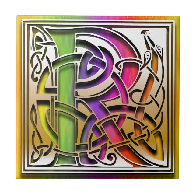 Keltischer Regenbogen-kundenspezifische Fliese (Vorderseite)