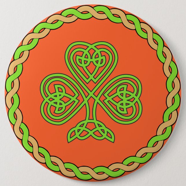 Keltischer Shamrock, Button (Vorderseite)