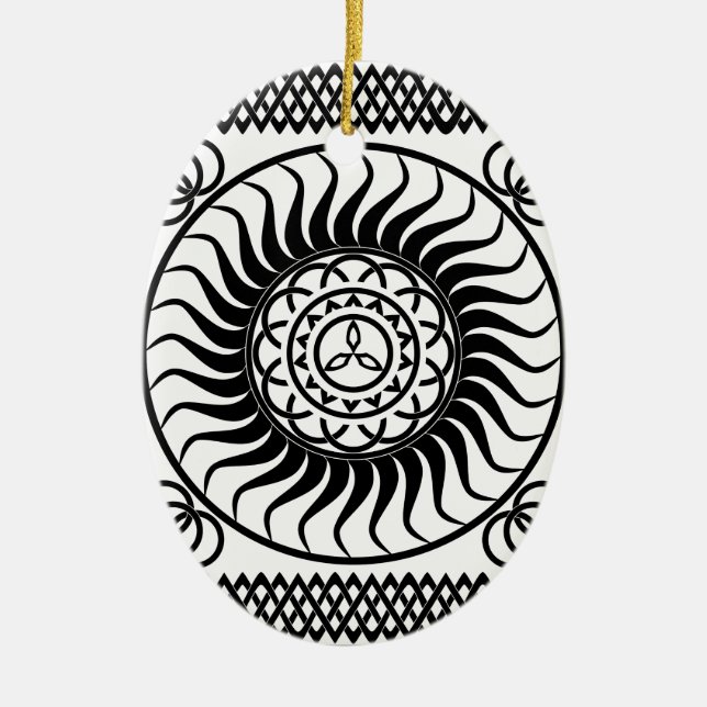 keltischer Single Keramikornament (Vorne)